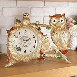 [하프클럽/셀러허브]데일리데코 무소음 메오 로얄 부엉이 탁상시계