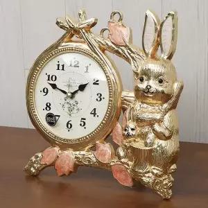[하프클럽/셀러허브]데일리데코 토끼 로얄 무소음 탁상시계