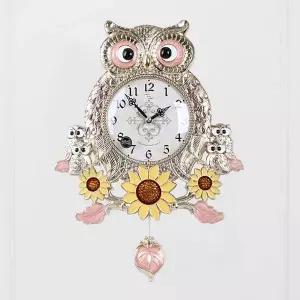 [하프클럽/셀러허브]데일리데코 비르바 로얄 부엉이 추 벽시계