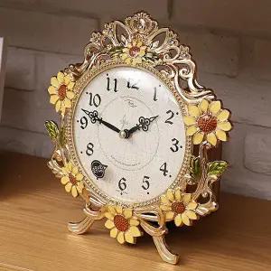 [하프클럽/셀러허브]데일리데코 멜리 해바라기 로얄 무소음 탁상시계