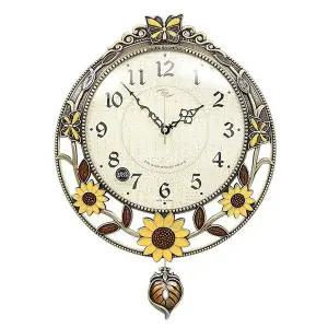 [하프클럽/셀러허브]데일리데코 데에스 엔틱 무소음 해바라기 추 시계