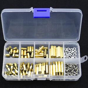 PCB 보드용 황동 육각 기둥 스탠드 오프 지지 스페이서 수-암 M3 120개