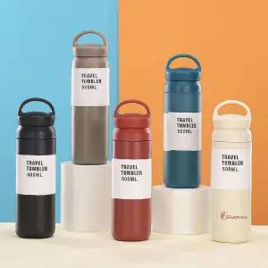 스텐 500ml 제작가능 라벨 각인 텀블러 보온보냉pqr341