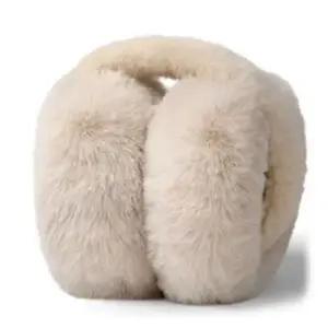 털귀마개 겨울 한파 방한 접이식 큰 여성 퍼 귀도리 털 귀마개