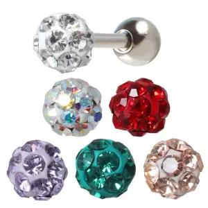 [미니아트] 써지컬 스틸 3mm 미러볼 컬러 볼 패션 피어싱 한쪽