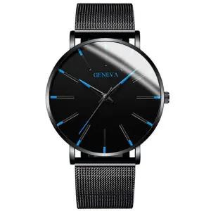 제네바 메탈 비즈니스 남자 아날로그 초시계 패션 바늘 손목 시계 vhi6+4acF