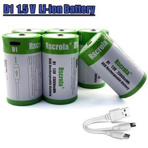 USB 23800Wh D 사이즈 배터리 LR20 리튬 리튬이온 충전식 1.5V 가스 기기용