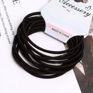 고탄력 기본 머리고무줄 머리끈 10개세트 머리고무줄 머리끈세트 기본머리끈