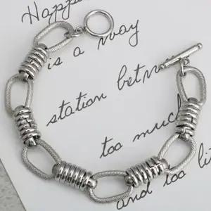 써지컬스틸 펑크힙합체인 남녀공용 팔찌 체인팔찌 써지컬스틸 팔찌체인 남자팔찌