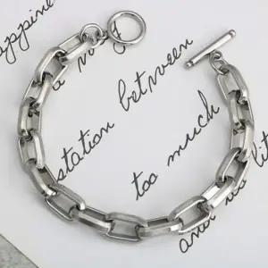 써지컬스틸 플레이트체인 남녀공용 팔찌 체인팔찌 써지컬스틸 팔찌체인 남자팔찌