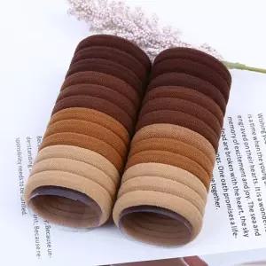 브라운그라데이션 고무줄 밴드 24개 세트 머리고무줄 머리끈세트 기본머리끈