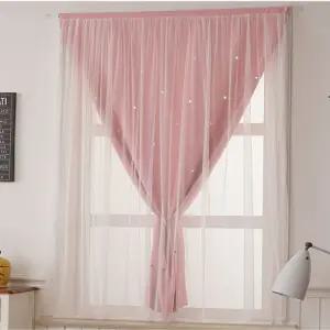 간편하고 쉬운 설치 C37 벨크로 찍찍이 레이스 커튼 암막