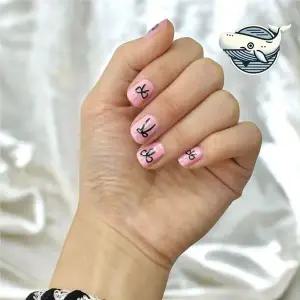 블랙 리본 네일스티커 디자인 아트 스티커 네일