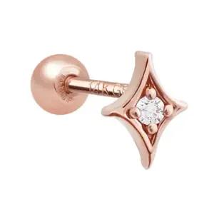 [NS홈쇼핑][미니아트] 14K 골드필드 핀 샤인 큐빅 별 로즈골드 피어싱 한쪽..[35843752]