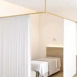 거실 홀딩도어 가림막천 패브릭가리개 직선형 천 핑크레니 바람 가리개 차