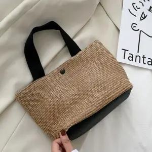 깔끔한 토트백 라탄가방 비치백 기본 여자 데일리가방 핸드백다이어리케이스