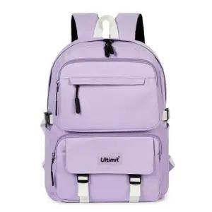 학생 책가방 남자 여자 학생 패션 캐주얼 퍼플 백팩 학교가방 대학생가방 학생백팩