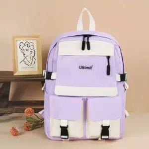 캐주얼 백팩 데일리 노트북 책가방 신상 퍼플 가방 노트북백팩 데일리백 학교가방