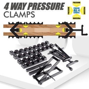 4웨이 압력 클램프 세트 맞춤형 폭 접합 보드 위치 패널 고정 클립 목수 목공 도구