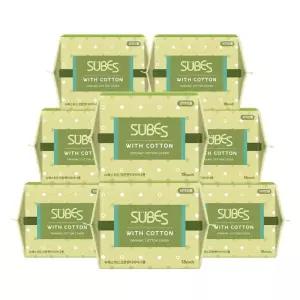 슈베스 위드코튼 유기농 순면커버 생리대 팬티라이너롱 18P x8팩