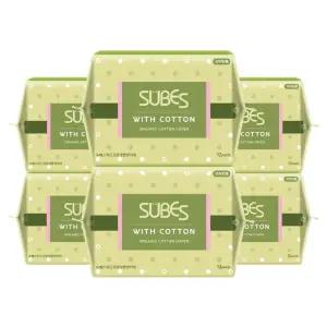 슈베스 위드코튼 유기농 순면커버 생리대 대형 12P x6팩