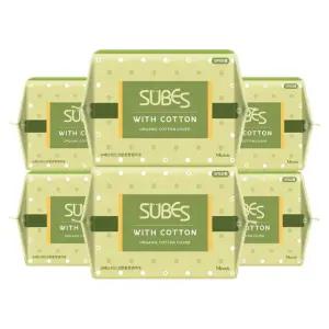 슈베스 위드코튼 유기농 순면커버 생리대 중형 14P x6팩