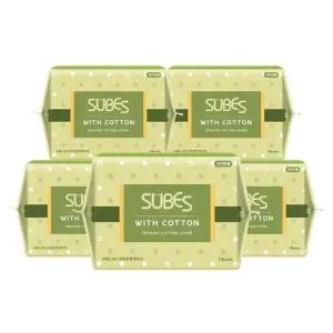 슈베스 위드코튼 유기농 순면커버 생리대 중형 14P x5팩