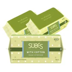 슈베스 위드코튼 유기농 순면커버 생리대 오버나이트 8P x3팩