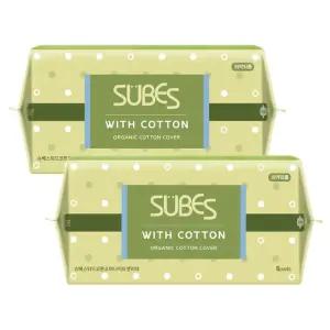 슈베스 위드코튼 유기농 순면커버 생리대 오버나이트 8P x2팩