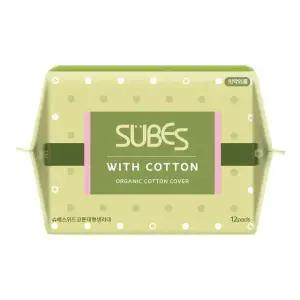 슈베스 위드코튼 유기농 순면커버 생리대 대형 12P x1팩