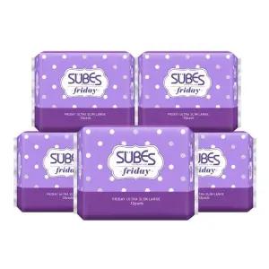 슈베스 프라이데이 울트라슬림 생리대 대형 12P x5팩