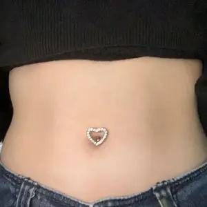 식스미 리버스 하트 배꼽 피어싱 로즈골드 실버 이너컨츠피어싱 써지컬피어싱