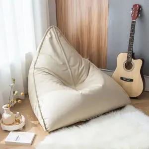 삼각 1인용 베이지 소파 빈백