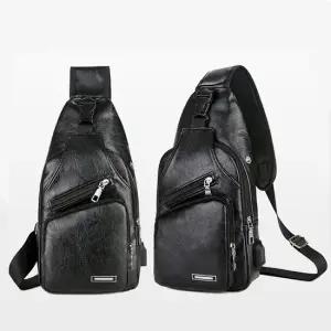 ELG 크로스백 메신저백 남자미니 래더 옆으로매는가방 남자크로스백 가죽크로스백