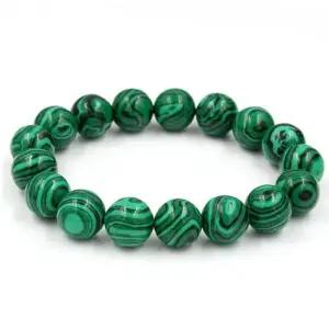 자동차룸미러걸이 TBZ 말라카이트 불교 커플 팔찌 12mm