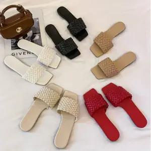 5컬러 위빙 플랫 슬리퍼 격자짜임 슬리퍼 여성슬리퍼 여자신발 여성신발 여름신발