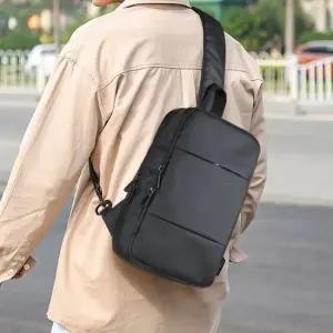 남자 심플 모던 캐쥬얼 메신저 웨이스트 슬링백 스트릿패션 남자웨이스트백