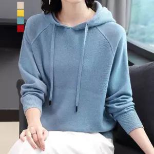 패션플러스 퀸이즈 란도 래글런 니트 후드 티셔츠1191911