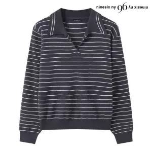 트임넥 카라 스트라이프 긴팔 니트 NQ1KT001L0 1191914