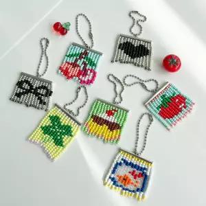 미니 비즈발 키링 만들기 도안 DIY 키트 재료 옷핀 비즈발키트 옷핀비즈발