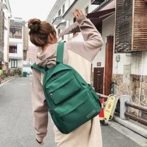 인기 유행 백팩 남녀공용 10대 학교 책가방 그린 가방 학생백팩 남자백팩 여자백팩