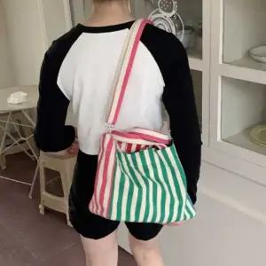 캐주얼 스트라이프 크로스백 캔버스 에코가방 데일리 스트랩크로스백 30대크로스백