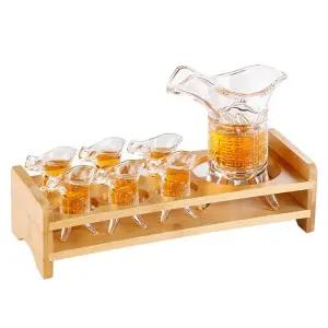 골동품 유리공예 와인 대나무 그라데이션 고급 크리스탈