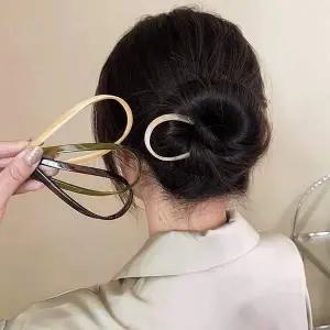 U자형 비녀 편한 자개