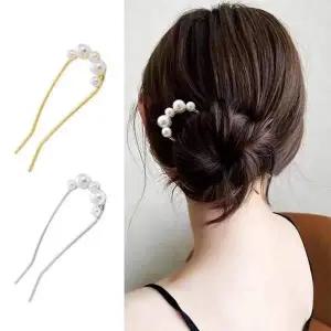 편한 U자형 진주머리비녀