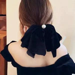 벨벳리본 진주 헤어슈슈 편한