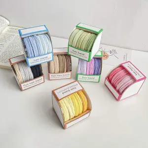 레인보우 마카롱 헤어 머리 끈(5P 1set)