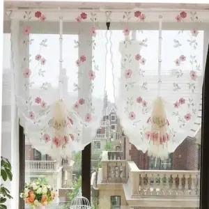 커텐 가림천 레이스 가림막 커튼 창문 문 가리개 2p
