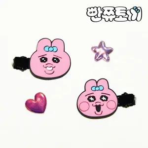 빤쮸토끼 헤어클립 2P 세트-해피