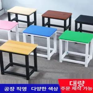 미니 사각 스툴 원목 인테리어 간이 오크나무 벤치